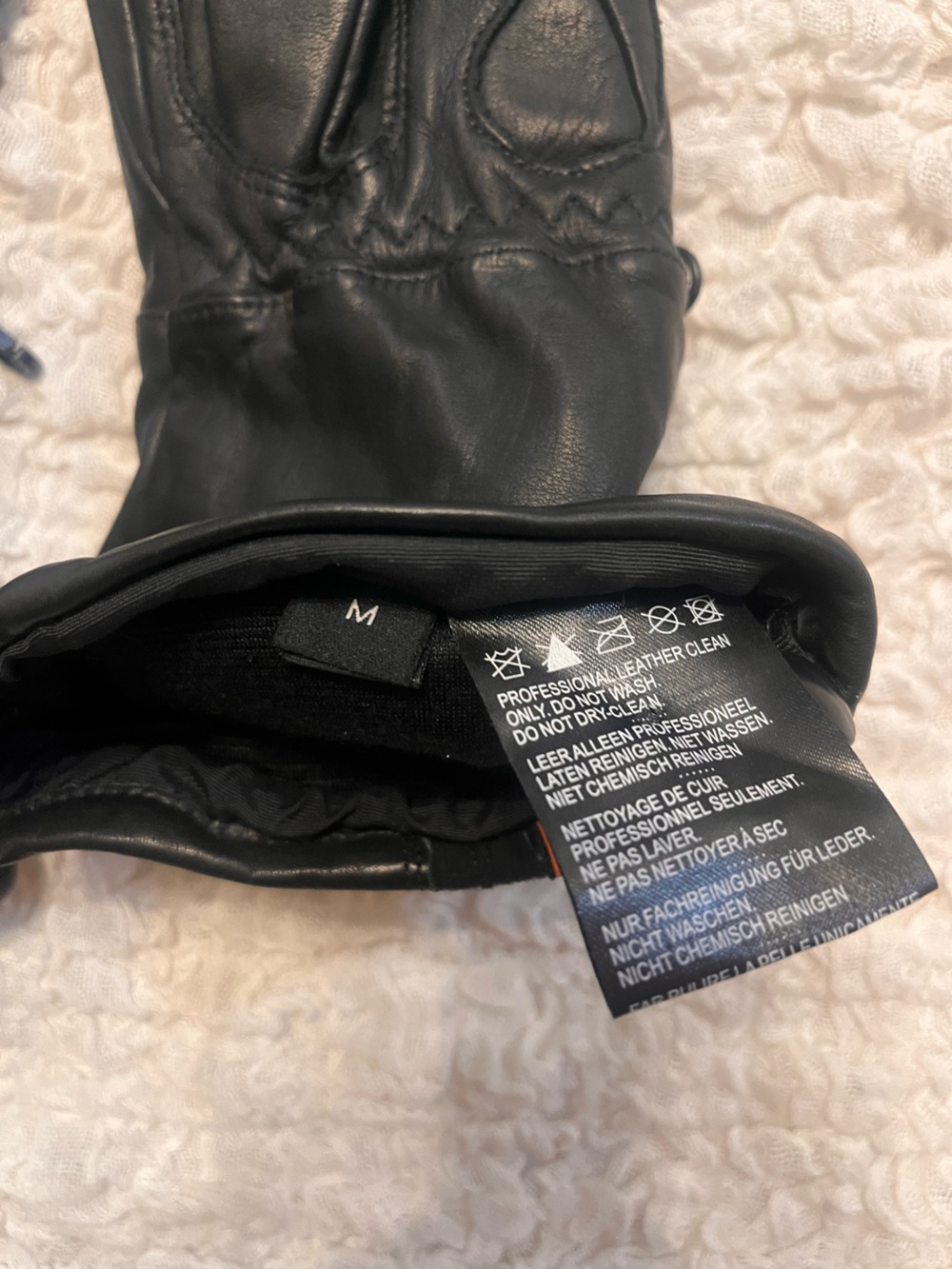 Harley-Davidson Gage Gauntlet Black Leather Riding Gloves - Picture 3 of 6